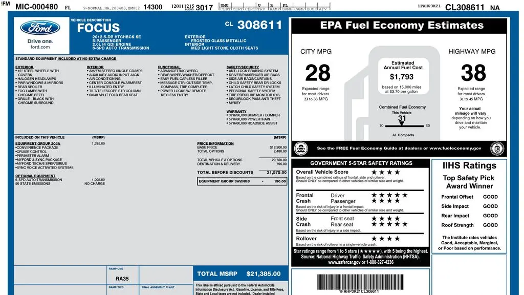 2012 Ford Focus SE
