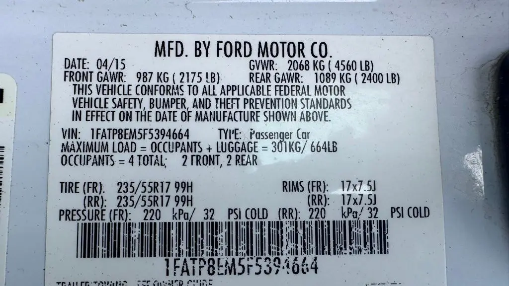 2015 Ford Mustang V6