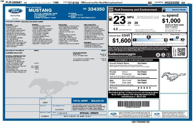 2017 Ford Mustang - $17,987