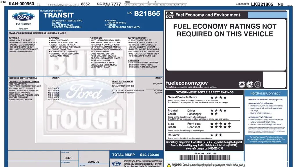 2020 Ford Transit 350 XL