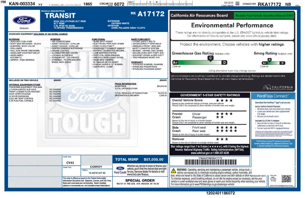 2024 Ford Transit - $39,097
