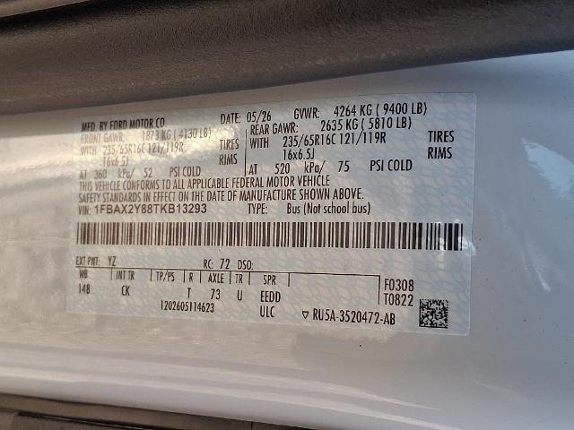 2026 Ford Transit - $48,654
