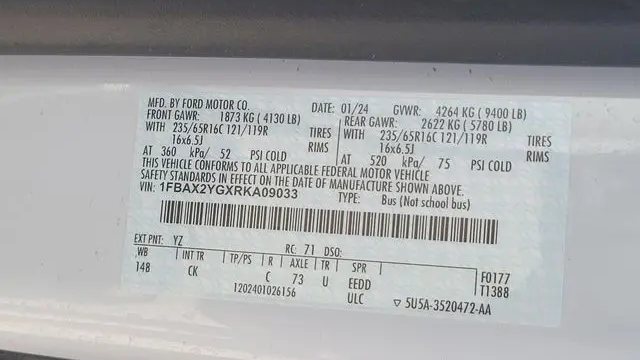 2024 Ford Transit 350 XL