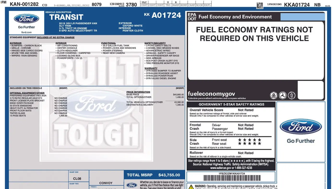 2019 Ford Transit 350 XL