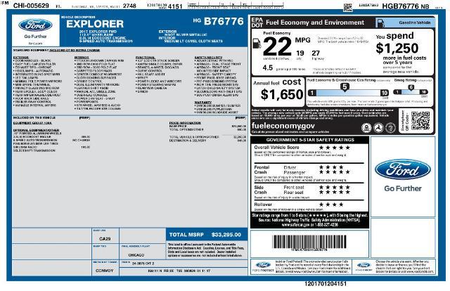 2017 Ford Explorer Base — photo 1 of 8