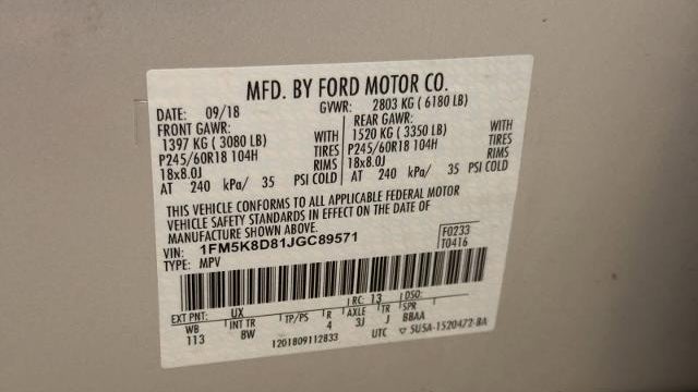 2018 Ford Explorer XLT