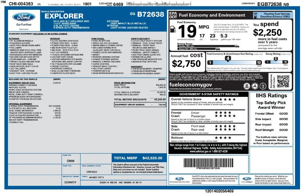 2014 Ford Explorer - $8,400