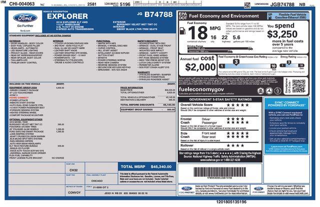 2018 Ford Explorer - $16,492