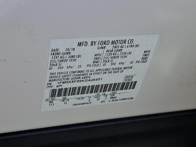 2019 Ford Explorer - $21,899