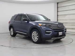 2021 Ford Explorer Hybrid with Infinite Blue Metallic Tinted Clearcoat Exterior