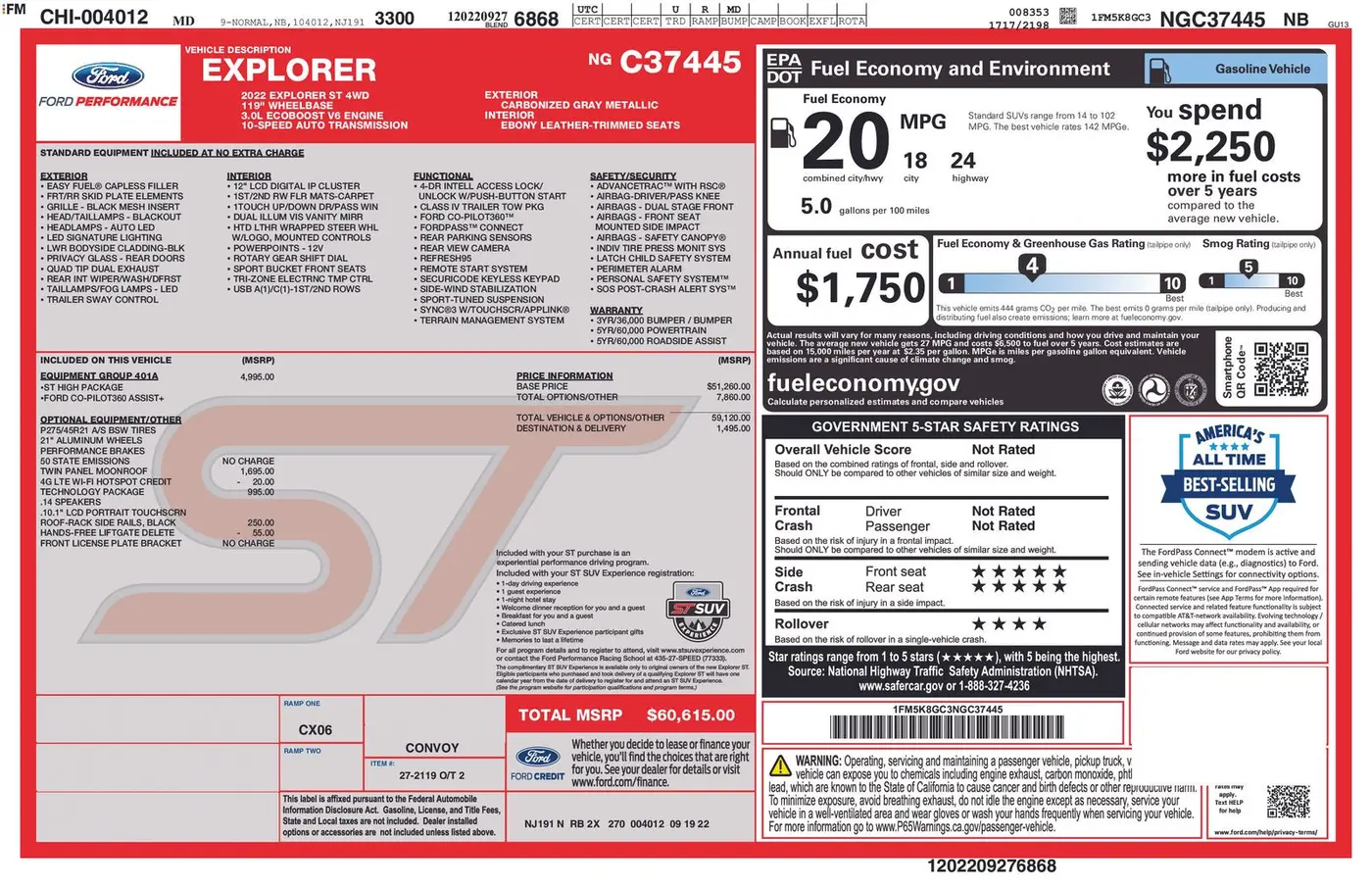 2022 Ford Explorer - $33,990