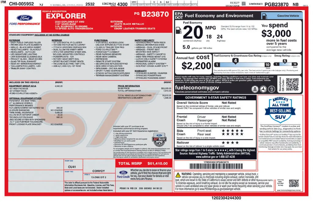 2023 Ford Explorer - $38,900