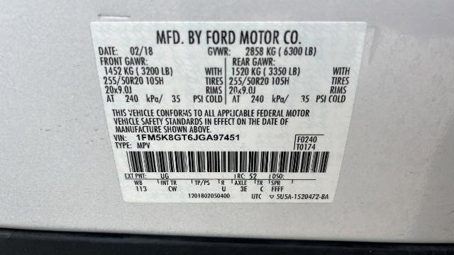 2018 Ford Explorer Sport