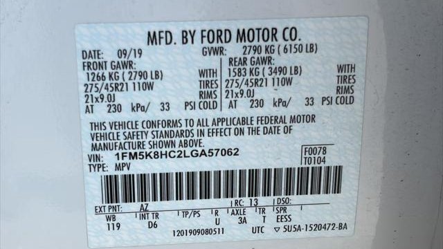 2020 Ford Explorer Platinum