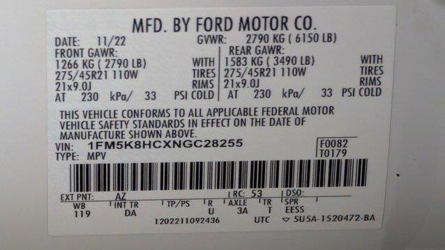 2022 Ford Explorer Platinum