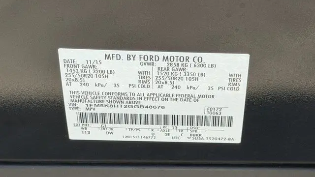 2016 Ford Explorer Platinum