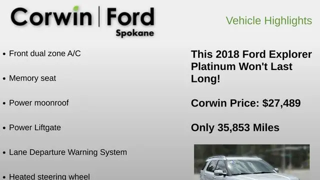 2018 Ford Explorer Platinum