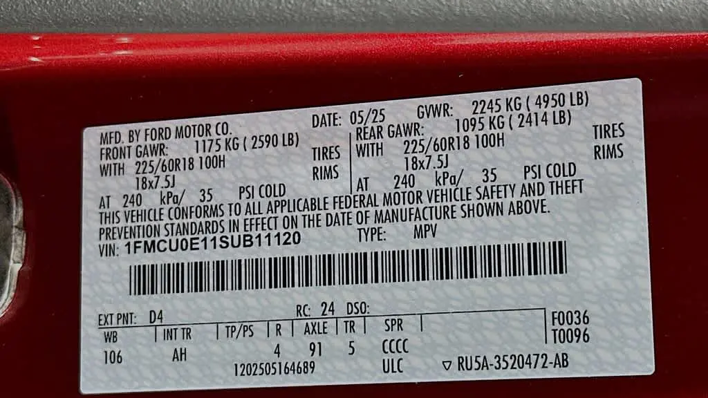 2025 Ford Escape Plug-In Hybrid PHEV