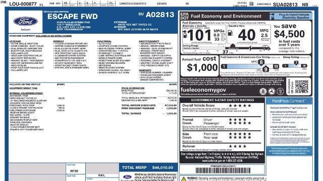 2025 Ford Escape Plug-In Hybrid PHEV