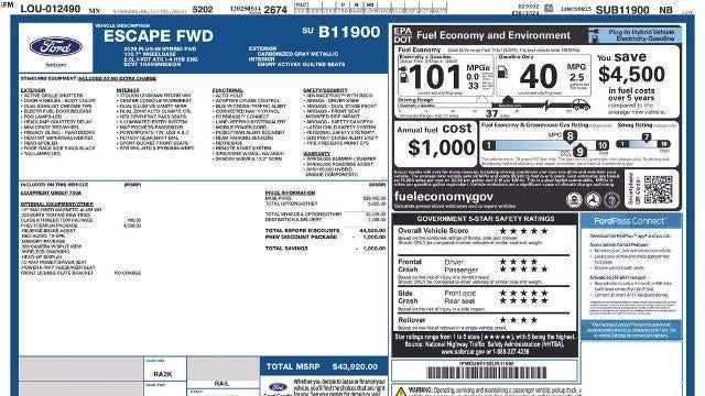 2025 Ford Escape Plug-In Hybrid PHEV