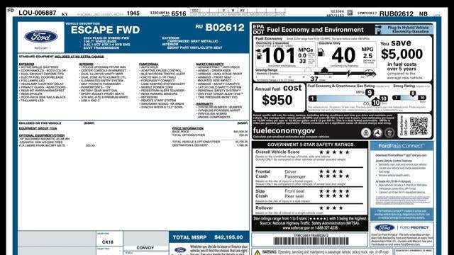 2024 Ford Escape Plug-In Hybrid PHEV