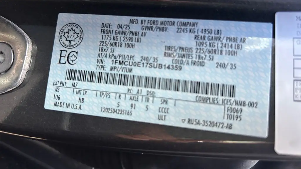 2025 Ford Escape Plug-In Hybrid PHEV