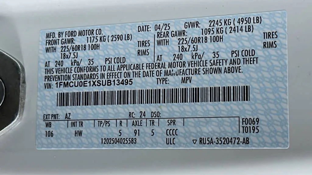 2025 Ford Escape Plug-In Hybrid PHEV