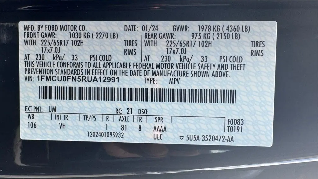 2024 Ford Escape Base