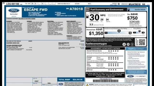 2021 Ford Escape SE