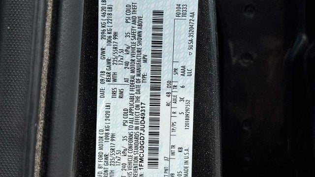 2018 Ford Escape SE