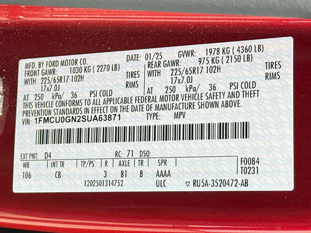 2025 Ford Escape - $19,999
