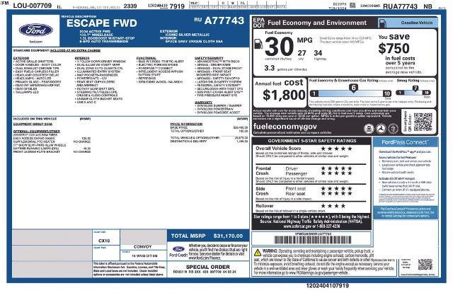 2024 Ford Escape - $17,777