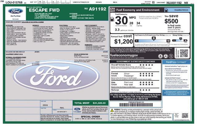 2022 Ford Escape - $20,572