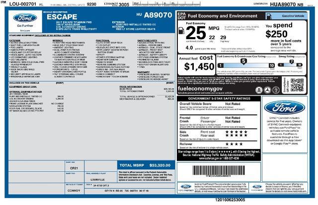 2017 Ford Escape - $7,900