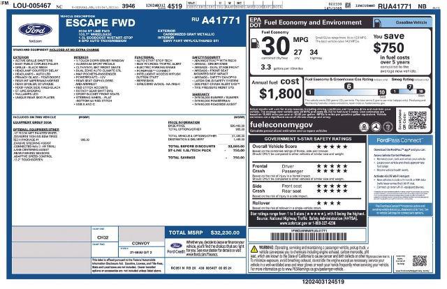 2024 Ford Escape - $20,797