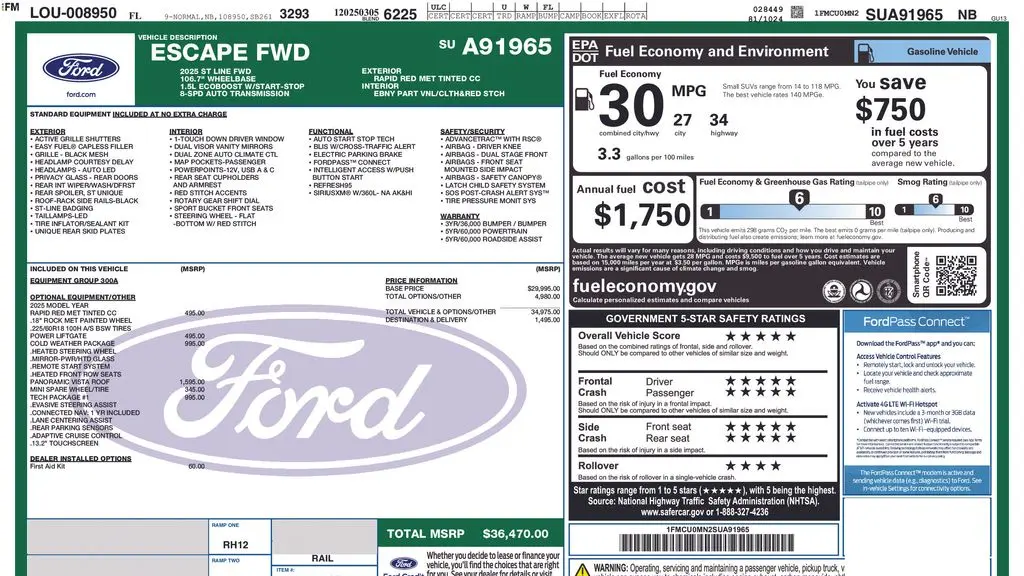 2025 Ford Escape ST-Line