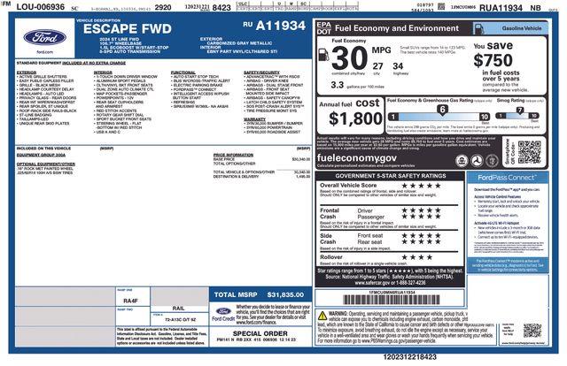 2024 Ford Escape - $19,900
