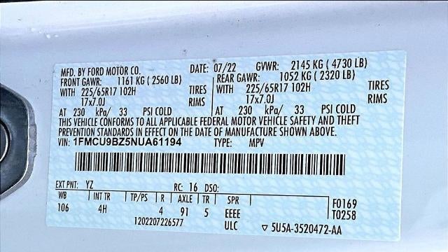 2022 Ford Escape Hybrid SE