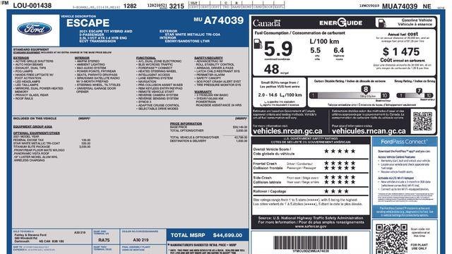 2021 Ford Escape Hybrid Titanium
