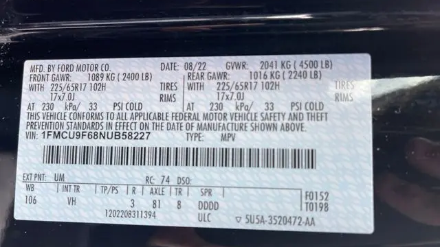 2022 Ford Escape S