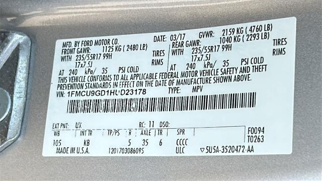 2017 Ford Escape SE