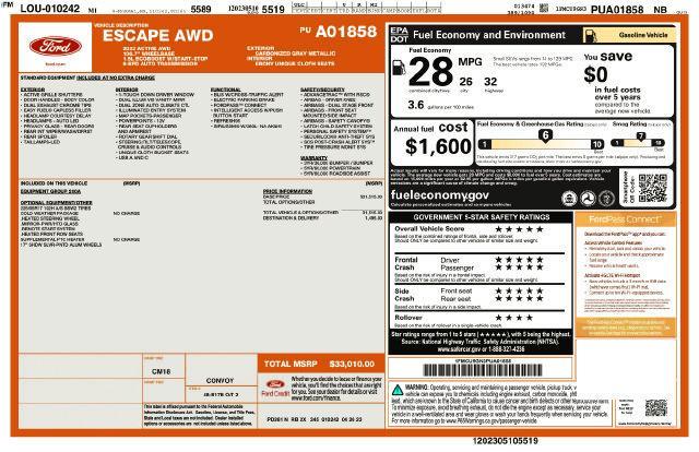 2023 Ford Escape - $24,583