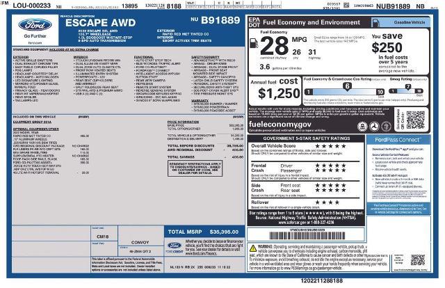 2022 Ford Escape - $19,897