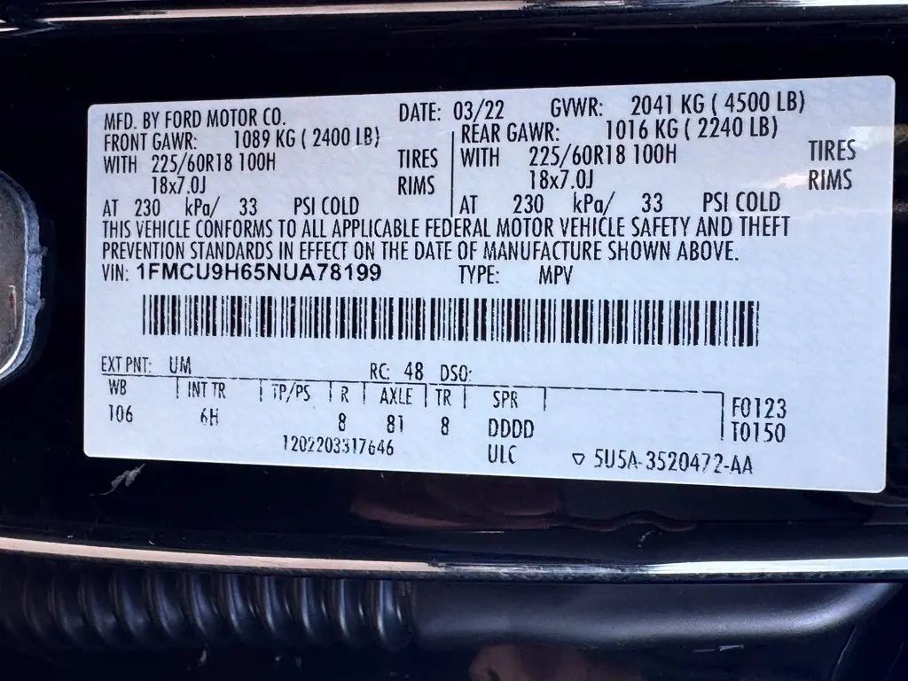 2022 Ford Escape - $17,000