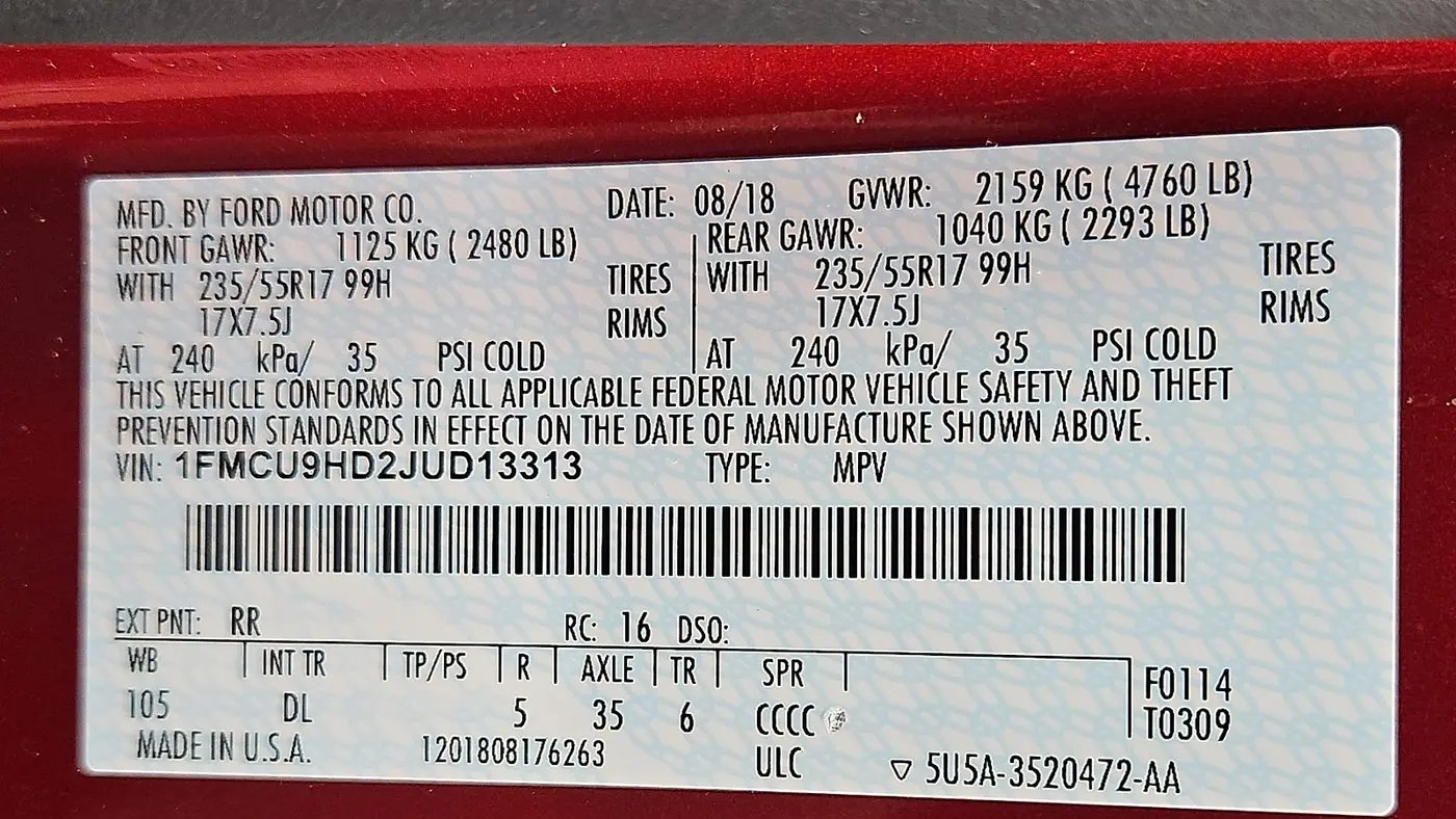 2018 Ford Escape SEL