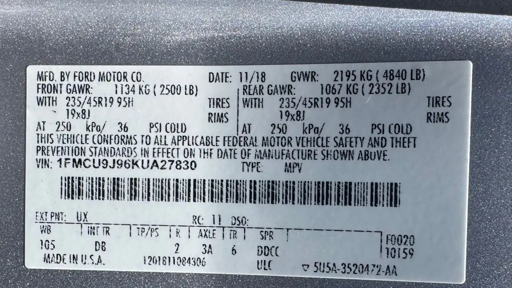 2019 Ford Escape Titanium
