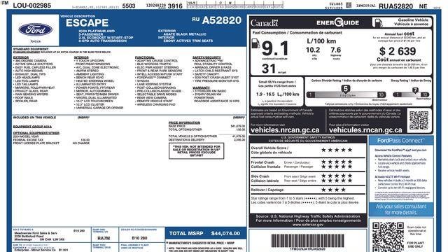 2024 Ford Escape Platinum