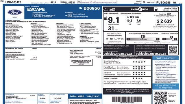 2024 Ford Escape Platinum