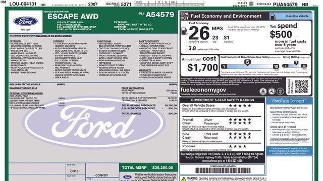 2023 Ford Escape Platinum
