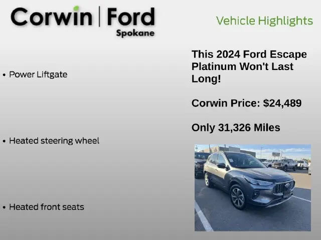 2024 Ford Escape - $24,489